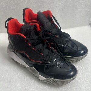 Jordan air Kids Black and Red Sneakers size 4.5